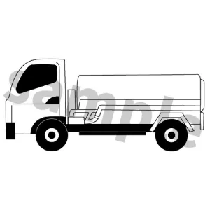 タンクを積み水を撒く車両の散水車のフリー素材イラスト